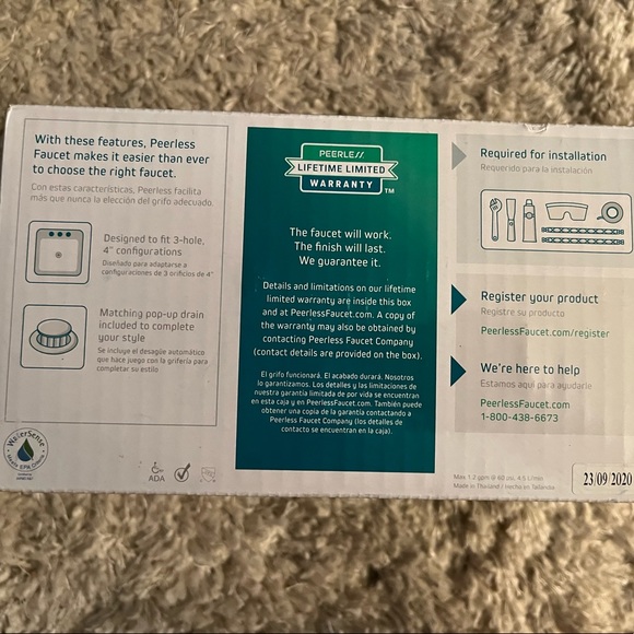 Peerless 2 Handle Chrome Faucet - Picture 4 of 6